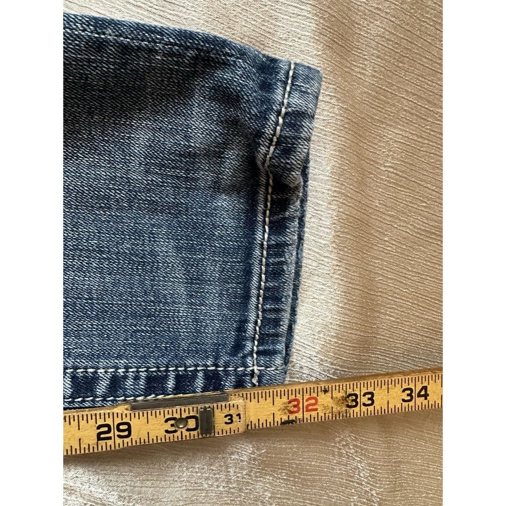 Miss Me Jeans Sz 29 Skinny Studded Rhinestone Belt‎ Low Rise Light Medium Wash - Picture 10 of 10